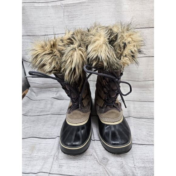 Sorel Joan of Arctic Snow Brown Waterproof Leather Women's Boots NL1540 Size 9 - Picture 2 of 15